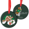 2017 Edition.  The 2017 collectible holiday ornament features a 3E Love gingerbread house and family!