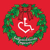 2020's limited edition holiday design features a merry and bright holiday wreath with the 3'Es and of course our wheelchair heart!
