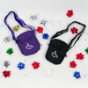 NEW 3E Love Bag w/Embroidered Wheelchair heart symbol on front and 3'E's slogan on strap. Available in purple and black.