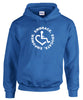 Royal Blue Hooded Pullover. Our trademarked International Symbol of Acceptance ("wheelchair heart symbol") is center chest with our 3E's "Embrace. Educate. Empower." surrounding it in a circle.