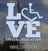 Vinyl Car Decal. Wear your heart on your vehicle by proudly displaying the International Symbol of Acceptance ("wheelchair heart symbol") with this white vinyl. Make a statement when you drive!