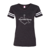 Smoke ladies football jersey. Our trademarked International Symbol of Acceptance ("wheelchair heart symbol") is featured proudly in the background on your item.