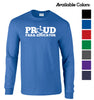Tell everyone how proud you are to embrace and love life. Spread the conversation of social acceptance of disability with this long sleeve t-shirt. Our trademarked International Symbol of Acceptance ("wheelchair heart symbol") replaces the O in the word PROUD boldly displayed on your chest.
