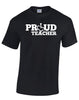 Black t-shirt. Our trademarked International Symbol of Acceptance ("wheelchair heart symbol") replaces the O in the word PROUD boldly displayed on your chest.