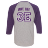 Team 3E Love Baseball Tee - Purple