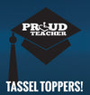 Decorate your graduation cap when you become a teacher! This ready to ship tassel topper is black with white lettering to match most graduation caps.