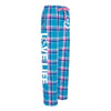 Pacific surf flannel pajama pants that feature our trademarked International Symbol of Acceptance on the front left thigh and our "Love Life" slogan down the right pant leg.