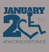 Our January 20th design featuring our International Symbol of Acceptance and #DAYOFACCEPTANCE