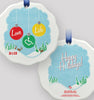 2013 Edition. The front side features a winter wonderland scenery with evergreen trees and deer. Three ornaments hang in the foreground and one says "LOVE", one says "LIFE", and one has our trademark wheelchair heart symbol. Each ornament will come in a white gift box.