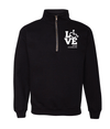 Black quarter zip. Our trademarked International Symbol of Acceptance ("wheelchair heart symbol") replaces the "O" in the word "LOVE" in the phrase "LOVE Rehab Counseling."