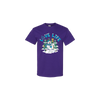 2021's limited edition short-sleeve t-shirt holiday design features a jolly snowman sporting a 3E Love knit scarf and holding a warm mug of hot cocoa 