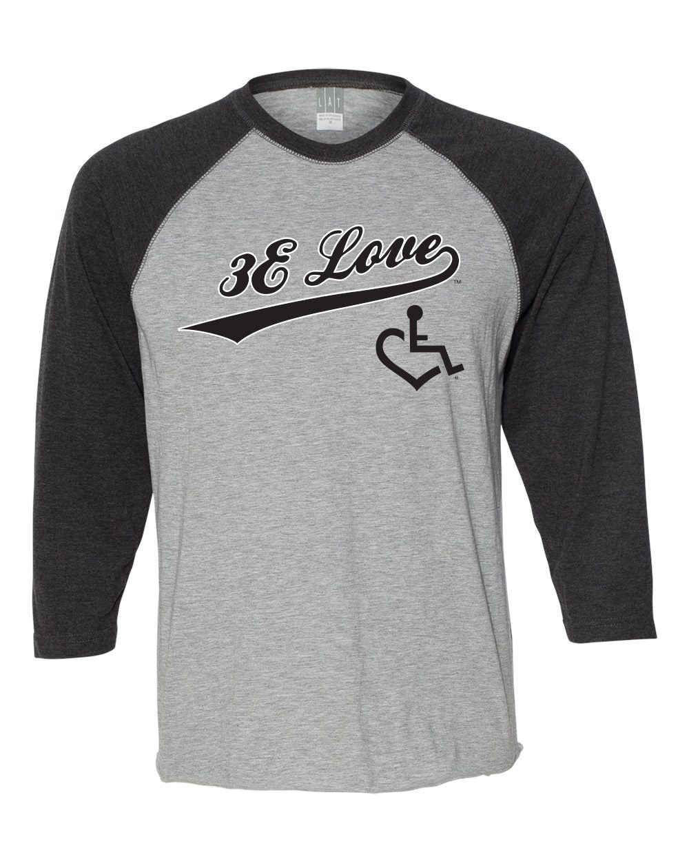 Team 3E Love Baseball Tee - Black