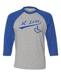 Team 3E Love Baseball Tee - Blue