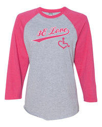 Team 3E Love Baseball Tee - Pink