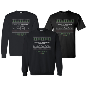 2018's limited edition holiday design features an 80's inspired digital 3E Love theme featuring pine trees, snow flakes, and of course our wheelchair heart! 