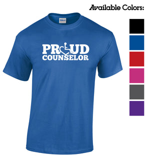 Tell everyone how proud you are to embrace and love life. Spread the conversation of social acceptance of disability with this t-shirt. Our trademarked International Symbol of Acceptance ("wheelchair heart symbol") replaces the O in the word PROUD boldly displayed on your chest.