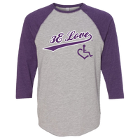 Team 3E Love Baseball Tee - Purple