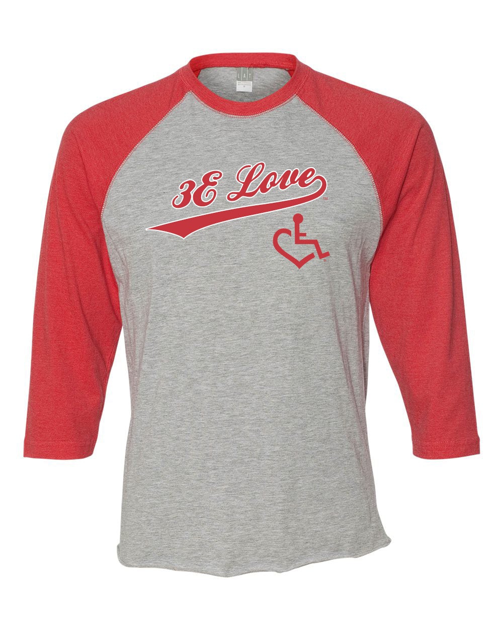 Team 3E Love Baseball Tee - Red