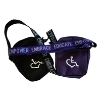 New! Embroidered 3E Love Shoulder Bag w/Wheelchair Heart