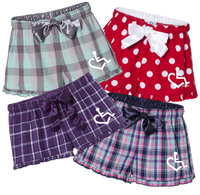 New! Ladies Flannel Pajama Shorts