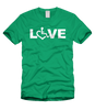 Green LOVE Tee. Tell everyone that you embrace and love life. Spread the conversation of social acceptance of disability with this t-shirt. Our trademarked International Symbol of Acceptance ("wheelchair heart symbol") replaces the O in the word LOVE boldly displayed on your chest.